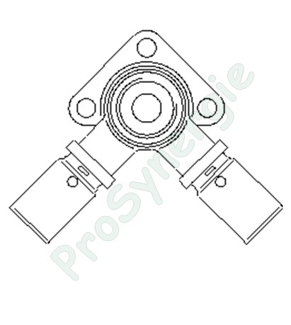 Applique murale coudé 90° laiton - 2 raccords (équerre) à sertir Ø20mm - à visser F Ø 1/2´´
