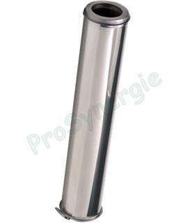 Tuyau Longueur 1 mètre (950 mm utile) Isolé Opsinox Int./Ext. = Inox 304 / 304 - Øint/ext 250/300mm