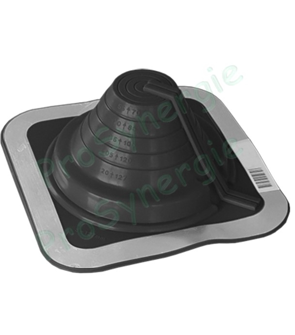 Etanchéité souple SolFlexe EPDM Noir (115 °C maxi) n°3 Ø 5 à 127 mm - Ouverture latérale possible et embase carrée