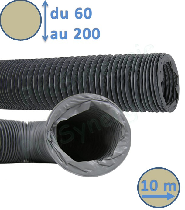 Filet de 10 mètres Gaine souple PVC - Ventilation et conduit d´air