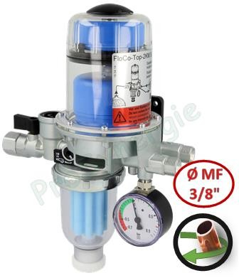 Floco-Top-2km Si - Système de purge automatique des conduites motubes avec robinet d´arrêt et manomètre