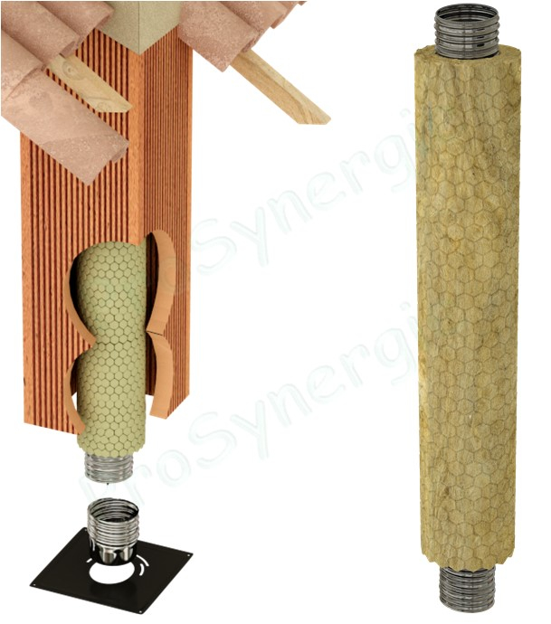 Mètre de Flexible Ten-Liss Pré-isolé ép. 30mm Double Peau Inox316/316 ØInt 130mm (conditionnement longueur 7m)