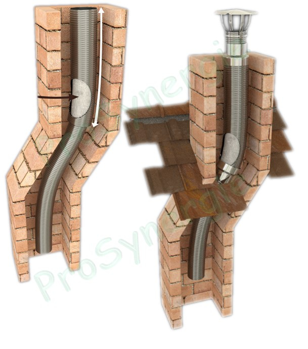 Mètre de Flexible TEN Liss Semi-isolé Ø 150 mm (isolé sur 3 mètres - conditionnement longueur 7m) - Double Peau Inox 316L Intérieur/Extérieur