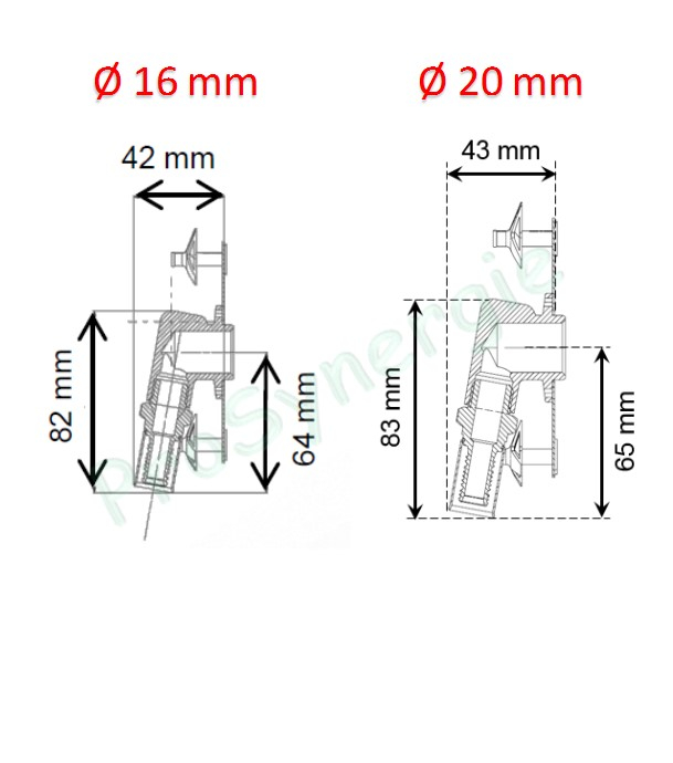 2 Coudes pour robinetterie avec Platine entraxe 150 mm Cloison plaque de plâtre - Sertir Multicouche Fluxo Ø 20 mm - Visser Femelle Fixe 1/2´´