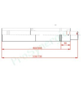 Terminal Horizontal Télescopique pour Concentrique Inox / Galva -