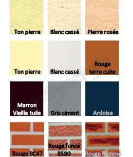 Souche Polyten 45 Finition crépi - Ton pierre - Avec coiffe - Pente de toit de 32 à 45°
