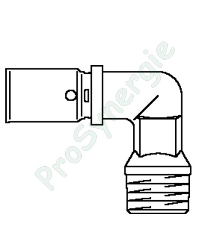 Coude à sertir Ø40mm - à visser M Ø 1 1/4´´