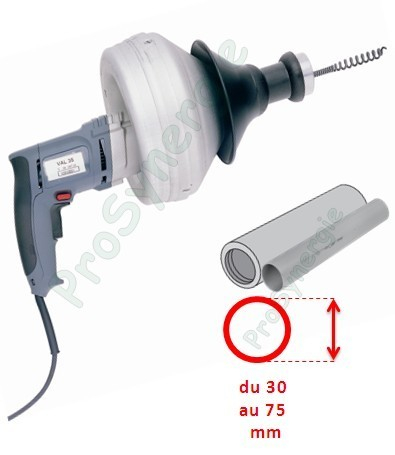 Déboucheur électroportatif à tambour : VAL 35