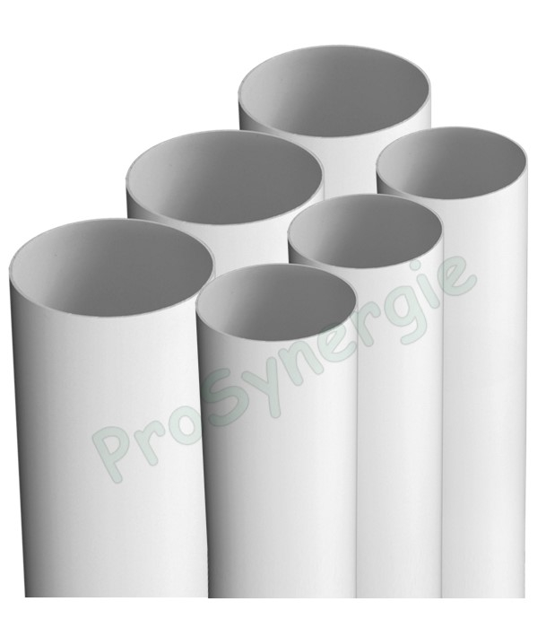 Tuyau PVC blanc rond pour réseaux de ventilation Ø160 longueur 0,50 m