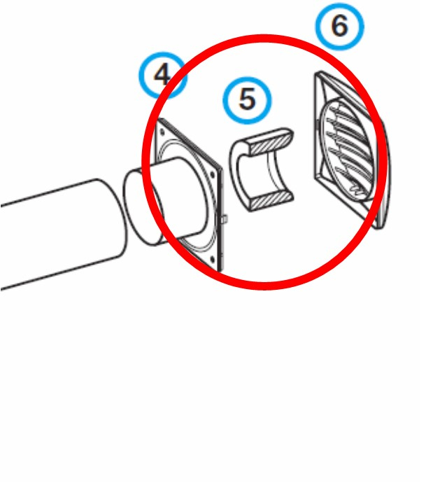Mousse Acoustique Auvent pour entrée d´air murale EHT / EFT