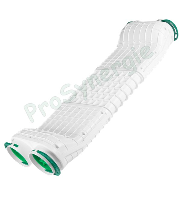 Boitier de croisement 50 mm épaisseur sur 43 cm pour réseaux de ventilation rond type Optiflex - 2 raccords Ø75 à chaque extrémité