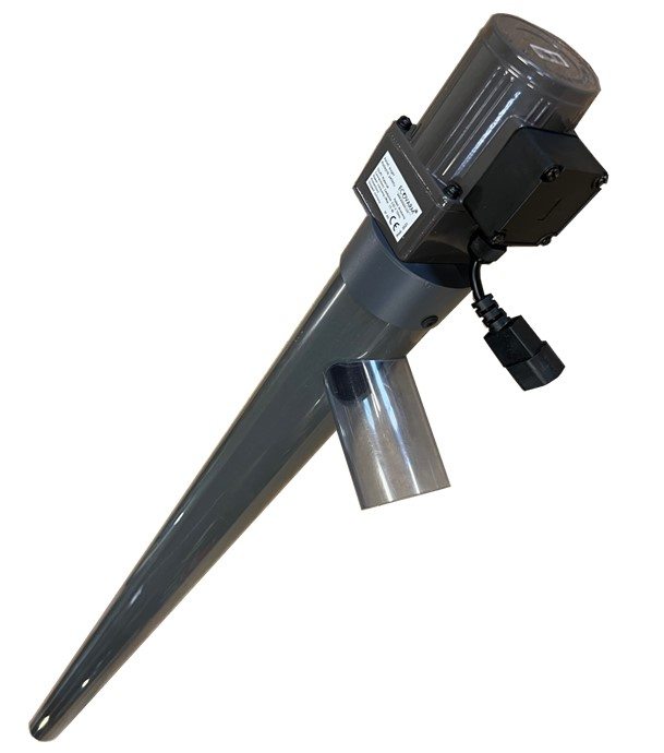 Vis sans fin motorisée Øext. 75mm longueur 1,6 mètres (tube de livraison Ø 63mm) - pour transfert ou alimentation de Brûleur à granulés (environ 10kg/h)