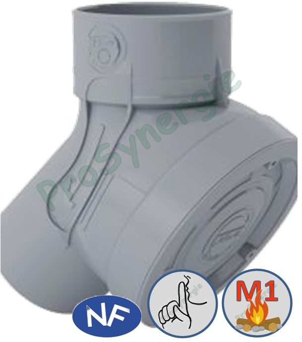 Coude femelle pied de chute Ø100mm Acoustique PVC évacuation 45°