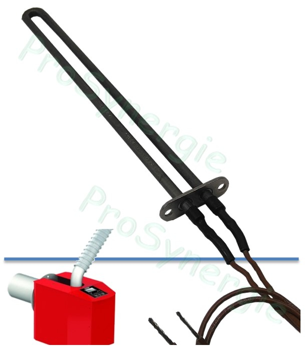 Résistance - bougie d´allumage 230V 325W (longueur 250mm)  pour Brûleur pellet Burnit Pell Confort 25 à 150KW