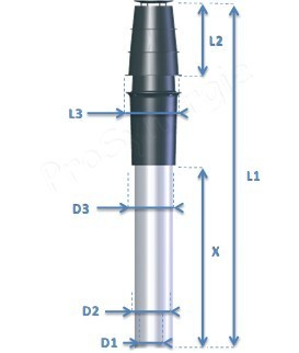 Terminal Vertical Econext Noir pour Concentrique PPs / Galva