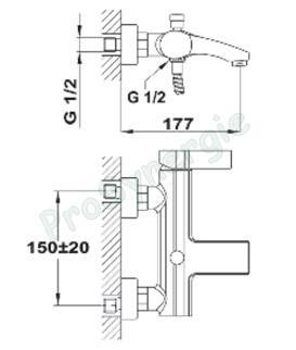 Robinet mitigeur bain douche Ilma