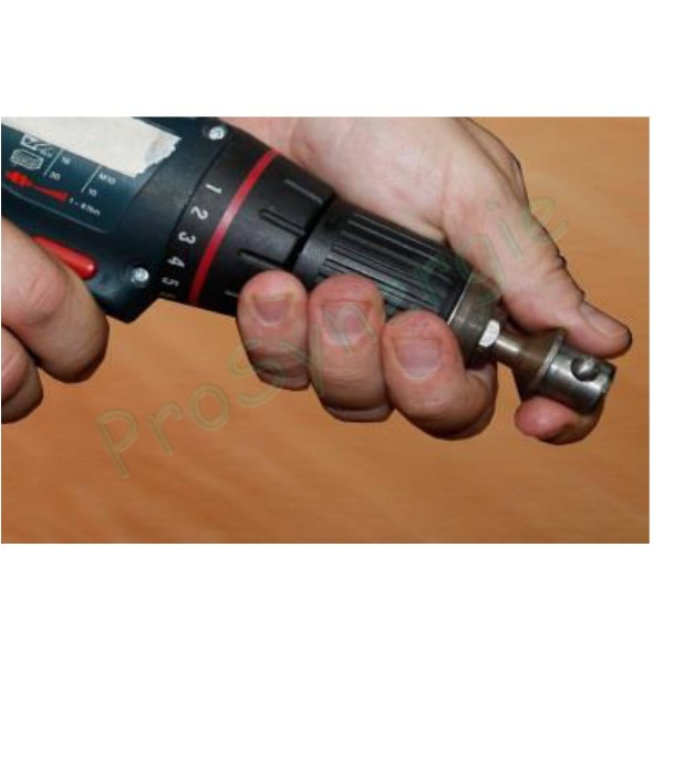 Adaptable Perceuse pour Canne de ramonage et débistrage Rotoflex Ø 8-12-18 mm