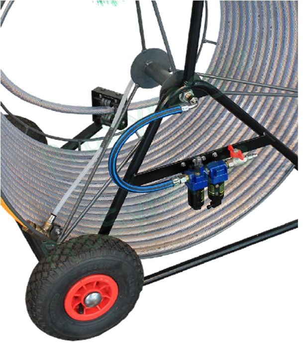 Rotonet Roue Pneumatique - Appareil à brosser les conduits - 40m