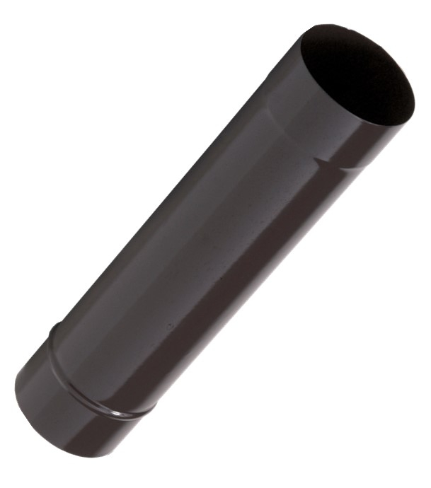 Tuyau de poêle acier 0,7mm émaillé brun Ø 125mm longueur 33cm (27cm utile)