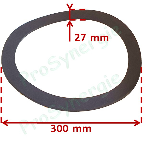 Joint d´étanchéité Ø 300 mm ép 6 mm pour Aspirateur Néso 250/400 et Spiro 250/400