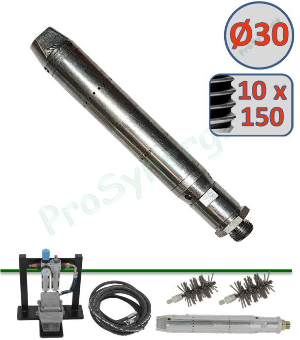 Robot propulseur Ø30 mm - Rac 10 x 150 - Pour appareil de ramonage rotatif Robotube (tubulures de chaudières)