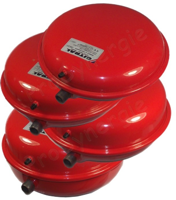 Vases d´expansion chauffage circulaires plats série 541L Ø 324mm (6 à 12 litres)