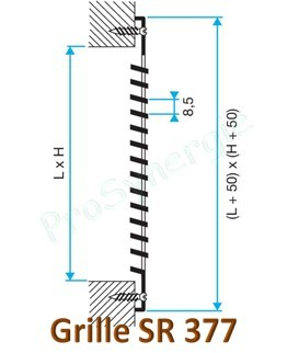 Déstockage - Grille GR  21 - avec GAM - aluminium