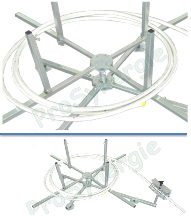 Dérouleur horizontal pour couronnes Multicouches 600m  Copipe et Copex  Ø 14 à 16mm (chariot en option)