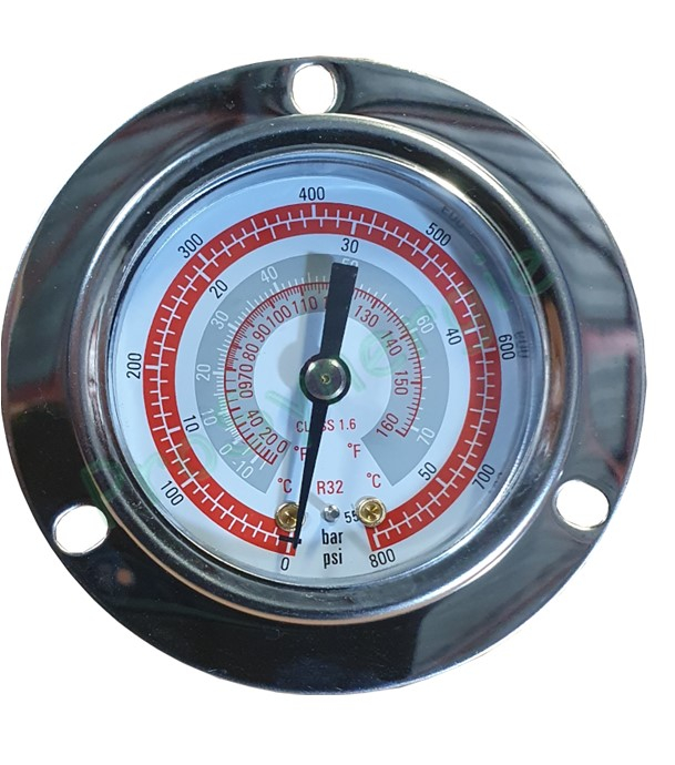 Manomètre HP ou BP (rouge ou bleu - haute ou basse pression) pour Station de récupération R32