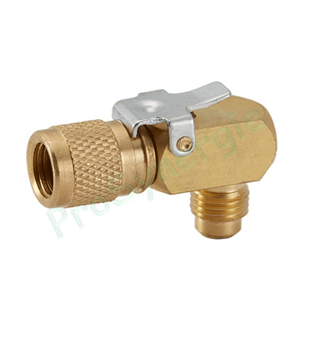 Raccord rapide clim auto-obturant Equerre 1/4´´ SAE Mâle et Femelle