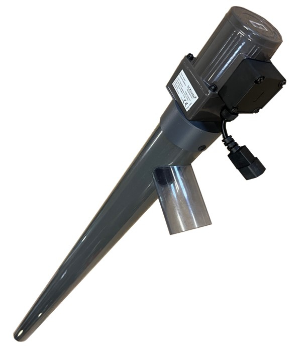 Vis sans fin motorisée Øext. 75mm longueur 1,6 mètres (tube de livraison Ø 63mm) - pour transfert ou alimentation de Brûleur à granulés (environ 30kg/h)