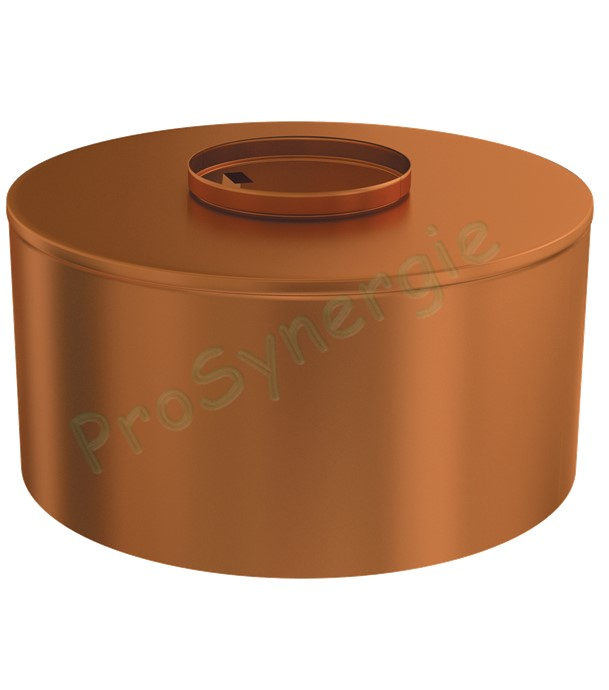 Terminal Mitron  Laqué brun-orangé pour conduit PVDF Technaflon Ø 100 mm