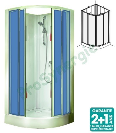 Cabine de douche 1/4 rond Izi Box - largeur 90cm