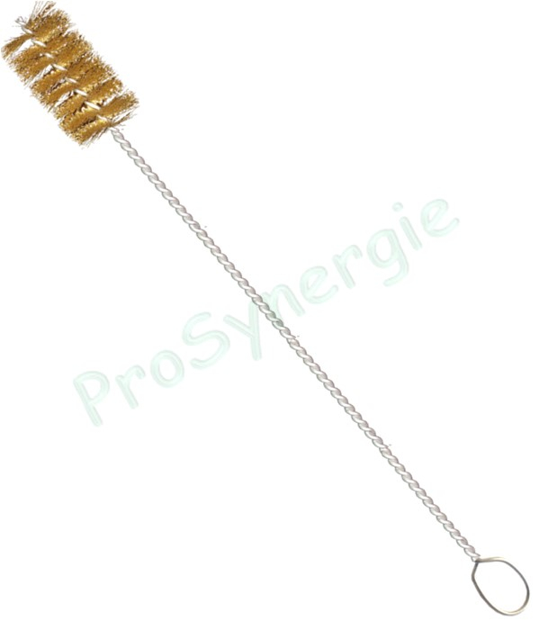 Brosse Ronde - Fil Acier laitonné 0,25 - Ø 30 mm - Lg garnissage 120 - Fil de tige 4 - Lg de tige 100 cm