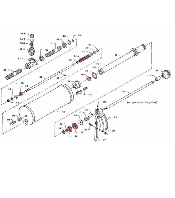 Kit de réparation pour déboucheur révolver Virax 290150 (Joints et accessoires)