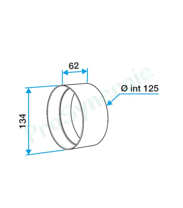 Raccord Femelle Ø 125 mm - Ventilation (VMC) (entre accessoires mixtes et barres)
