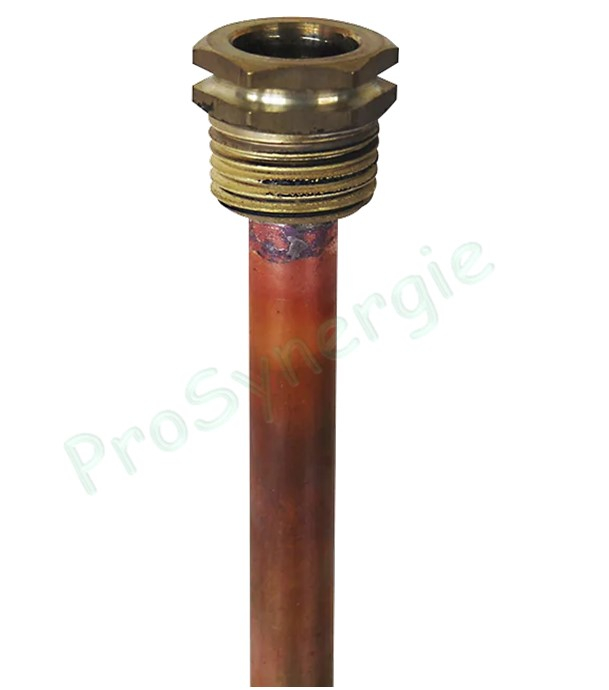 Doigts de gant - Tube cuivre soudé sur raccord laiton M1/2  NPT - Ø 8 à 16mm