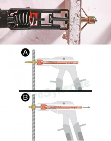 ULTRA-FIX - Pistolet professionnel d´expansion pour chevilles métalliques universelles