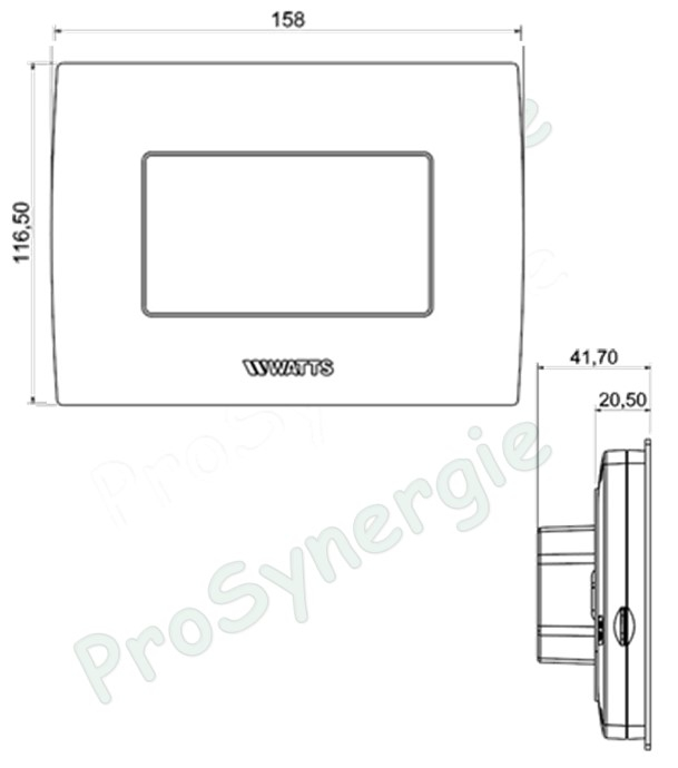 Centrale connecté Wifi pilotage radio (sans fil) Watts Vision avec écran tactile couleur 4,3'' +carte SD - gestion multizone (50x thermostat / tête / récepteur / prise / lumière...)