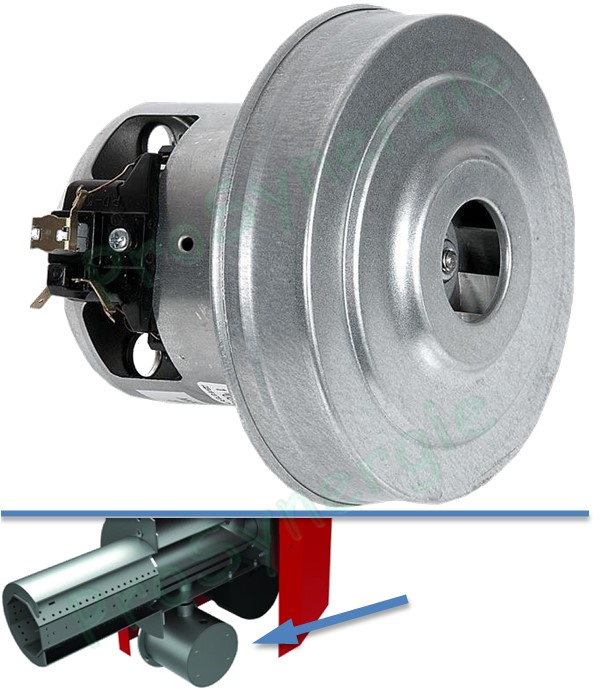 Turbine électrique 1200W 50/60Hz pour système de nettoyage, décendrage brûleur granulé - YJ-V1J-PH22
