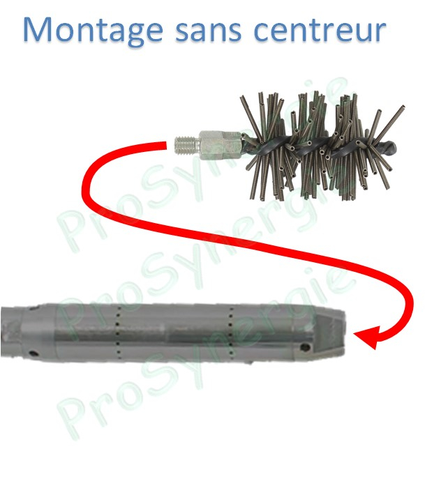 Robot propulseur Ø38 mm - Rac 12 x 175 - Pour appareil de ramonage rotatif Robotube (tubulures de chaudières)