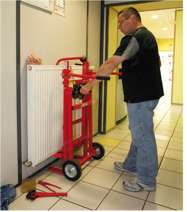 Lève Radiateur 150kg Virax avec rallonge pour radiateur verticaux - Diable élévateur