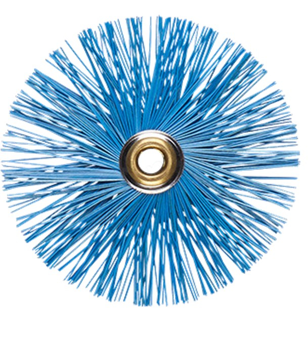 Kit 3 hérissons plats Ø 100, 150 et 200 mm (trou Ø 6 mm) avec fils haute température (<250°C ramonage conduit de poêle et VMC)