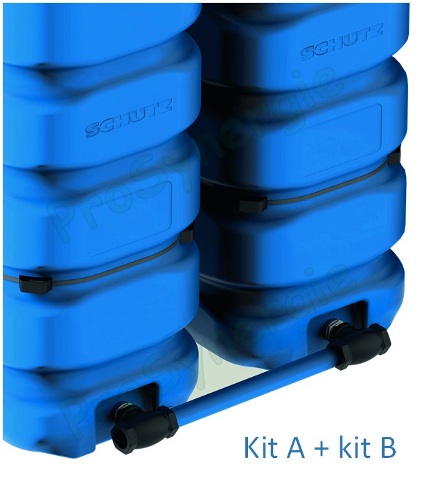 Kit B (complémentaire) - Connectique d´accouplement pour cuve à eau Schutz Aquatonne 1000L - Aquablock XL 3000L - Aquamobile 1000 litres