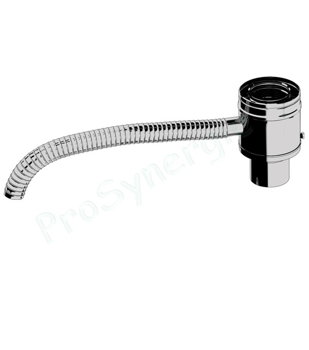 Kit BIOX Ø 130/200 mm Sortie murale avec 1m + Coude 90° + 25cm -  Pour chaudière granulé
