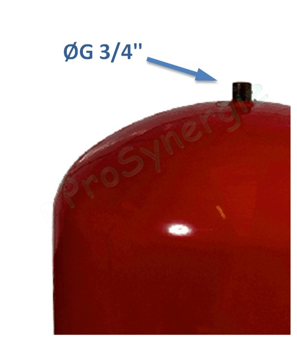 Vases d´expansion chauffage sur pieds - Série MB (35 et 50 litres) Raccordement mâle Ø 3/4´´