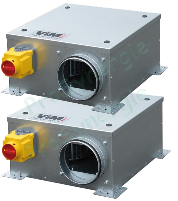 Kit de remplacement Isolé pour motoventilateur VMPH ALDES - 250m3/h à 70Pa (2 caissons KMDT02 isolés 25 mm + adaptateurs Ø150)