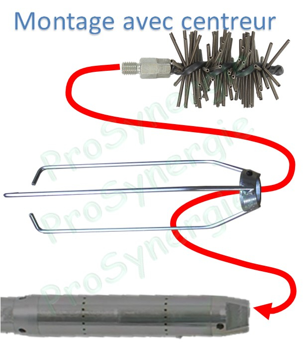 Robot propulseur Ø38 mm - Rac 12 x 175 - Pour appareil de ramonage rotatif Robotube (tubulures de chaudières)