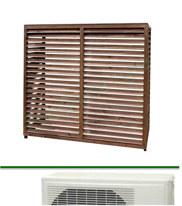 Cache Clim Bois traité Taille M - Intérieur  950x475x925 mm