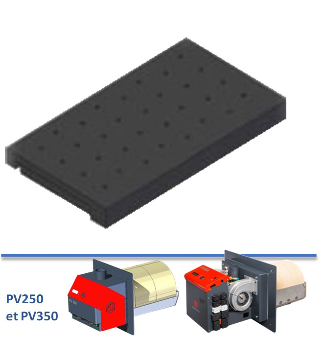 Grille de combustion basse fixe en fonte pour brûleur PV250 et PV350